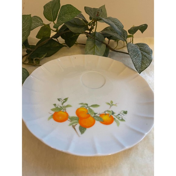 Mandarin the TOSCANY Set of 4 snack plates and cups - Picture 3 of 7